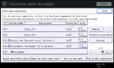Illustration de l'écran du panneau de commande