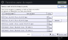 Illustration de l'écran du panneau de commande