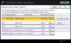 Illustration de l'écran du panneau de commande