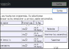 Illustration de l'écran du panneau de commande