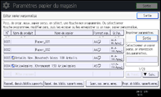 Illustration de l'écran du panneau de commande