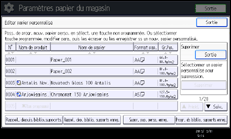 Illustration de l'écran du panneau de commande