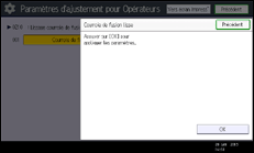 Illustration de l'écran du panneau de commande