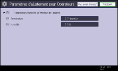 Illustration de l'écran du panneau de commande