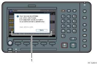Illustration du panneau de commande avec numérotation