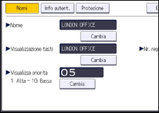 Illustrazione schermata pannello di controllo