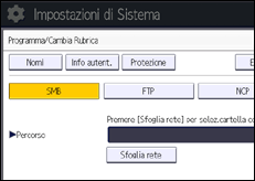 Illustrazione schermata pannello di controllo