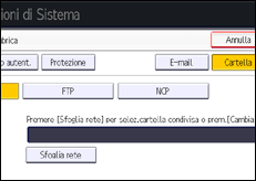 Illustrazione schermata pannello di controllo
