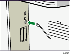 Illustrazione del collegamento del cavo Ethernet
