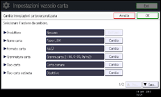 Illustrazione schermata pannello di controllo