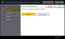 Illustrazione schermata pannello di controllo