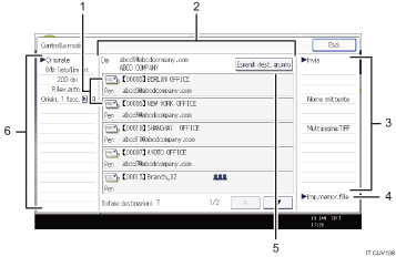 Illustrazione numerata pannello di controllo
