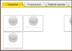 Schermafbeelding bedieningspaneel
