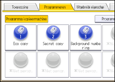 Schermafbeelding bedieningspaneel