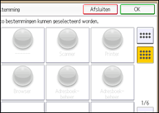 Schermafbeelding bedieningspaneel