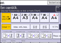 Schermafbeelding bedieningspaneel