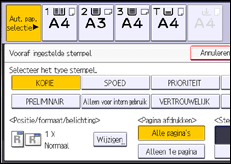 Schermafbeelding bedieningspaneel