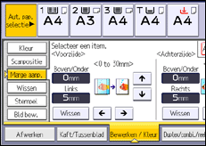 Schermafbeelding bedieningspaneel
