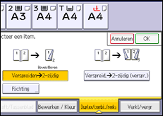 Schermafbeelding bedieningspaneel