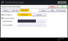 Schermafbeelding bedieningspaneel