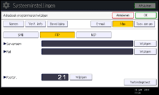 Schermafbeelding bedieningspaneel