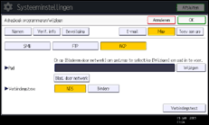 Schermafbeelding bedieningspaneel