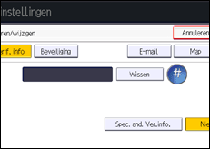 Schermafbeelding bedieningspaneel