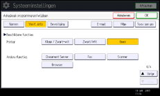 Schermafbeelding bedieningspaneel