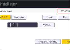 Schermafbeelding bedieningspaneel
