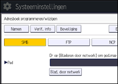 Schermafbeelding bedieningspaneel