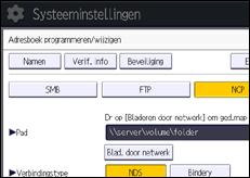 Schermafbeelding bedieningspaneel