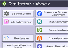 Schermafbeelding bedieningspaneel