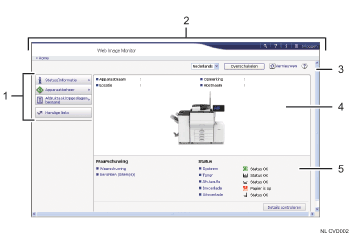 Schermafbeelding van internetbrowser (afbeelding met genummerde verklaringen)
