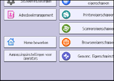 Schermafbeelding bedieningspaneel