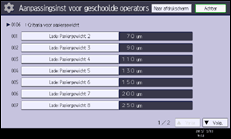 Schermafbeelding bedieningspaneel