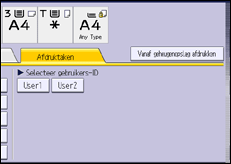 Schermafbeelding bedieningspaneel
