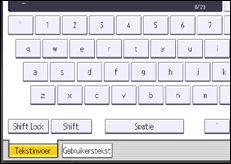 Schermafbeelding bedieningspaneel