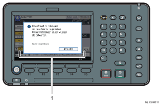 Genummerde afbeelding van het bedieningspaneel