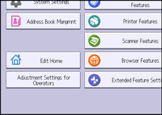 Operation panel screen illustration