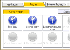 Operation panel screen illustration
