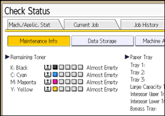 Operation panel screen illustration