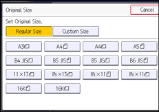 Operation panel screen illustration
