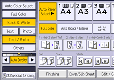 Operation panel screen illustration