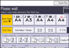 Operation panel screen illustration