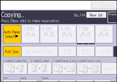 Operation panel screen illustration