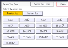 Operation panel screen illustration