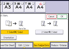 Operation panel screen illustration