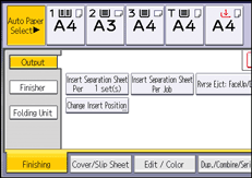 Operation panel screen illustration