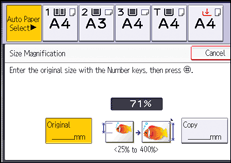 Operation panel screen illustration