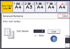 Operation panel screen illustration